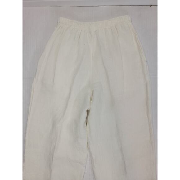 Johnny Was Collection Linen Set SZ Small Blouse And Pants Set Ivory Lagenlook - Picture 12 of 16